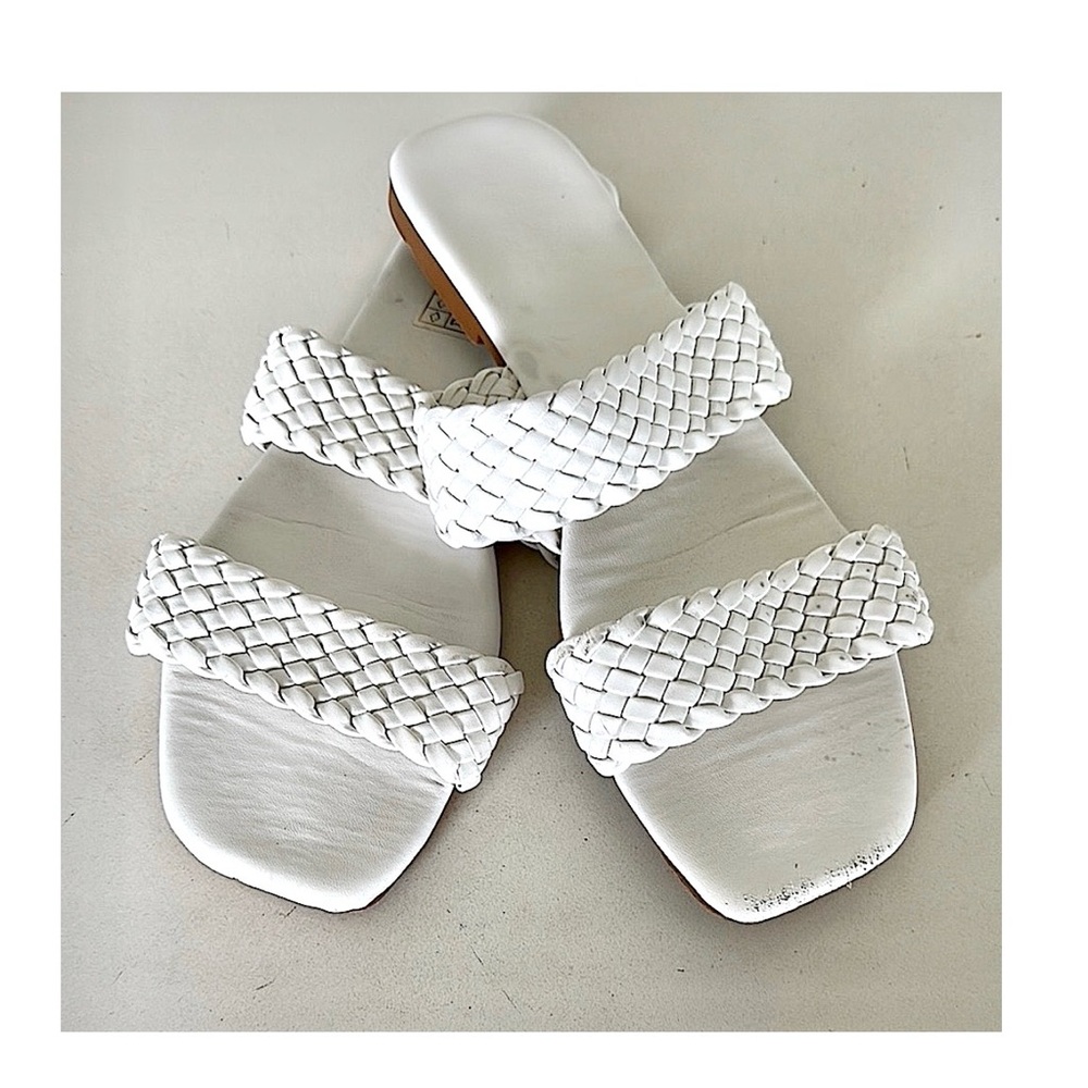 A NEW DAY White Braided Sandals